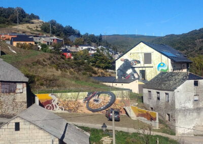 Grafiti Mountain Bike en Pobladura de las Regueras | Ruta de los Grafitis en El Bierzo