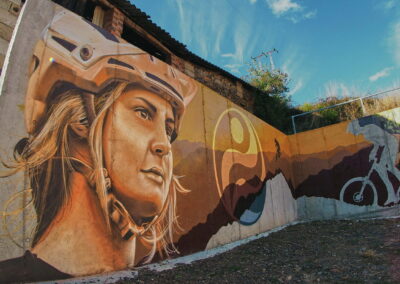Grafiti Mountain Bike en Pobladura de las Regueras | Ruta de los Grafitis en El Bierzo